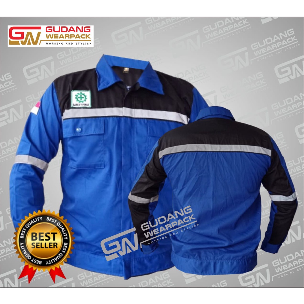 Gudang wearpack - Baju Kerja Seragam Proyek Warna Benhur Hitam