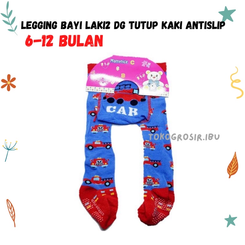 Legging Anak Bayi Laki Laki 6-12 Bulan Celana Leging Anak Bayi Laki Laki Dengan Tutup Kaki Antislip