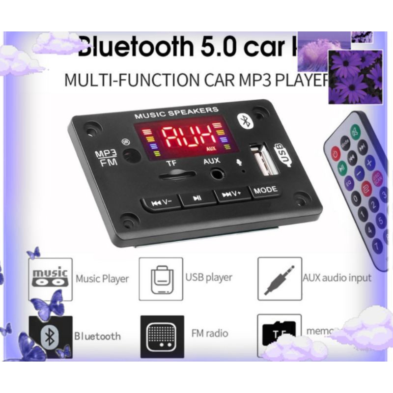 mp3+amplifier bluetooth stereo 2x25 Watt 12 VOLT praktis ga usah tambahan amplifier