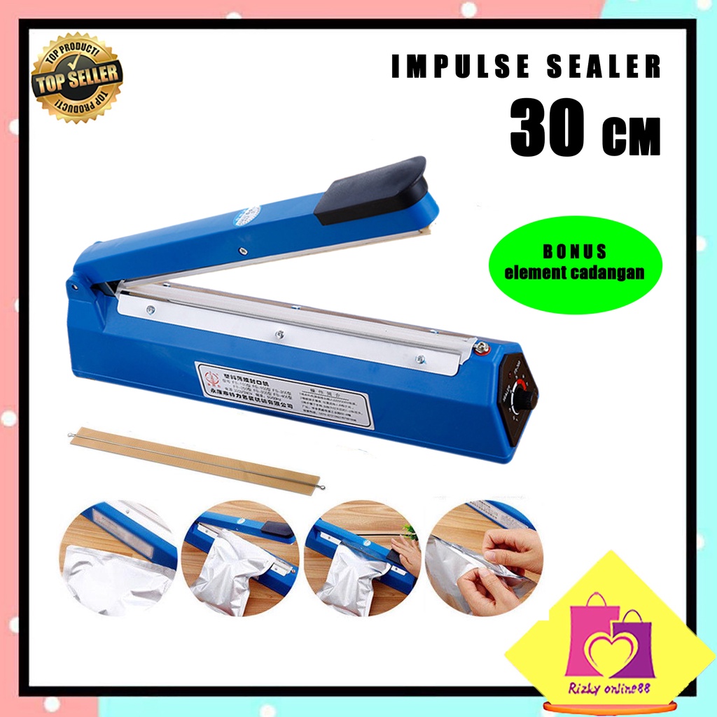 rizkyonline88 impulse sealer alat press perekat plastik 30 CM