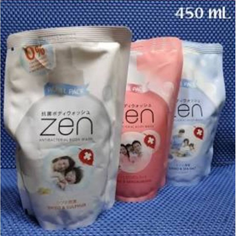 Zen AntiBacterial Body Wash sabun Mandi Cair Reffil 450 Ml