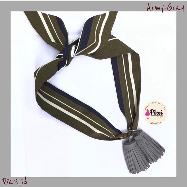 Pikoi scarf / scarf cantik / neck scarf murah / syal import cantik / scarf bangkok murah / twilly