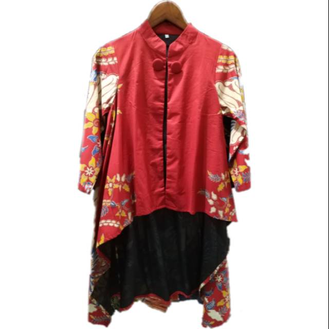 Atasan batik outer batik cap tulis printing halus oleh oleh jogja solo pekalongan baju kantor kerja