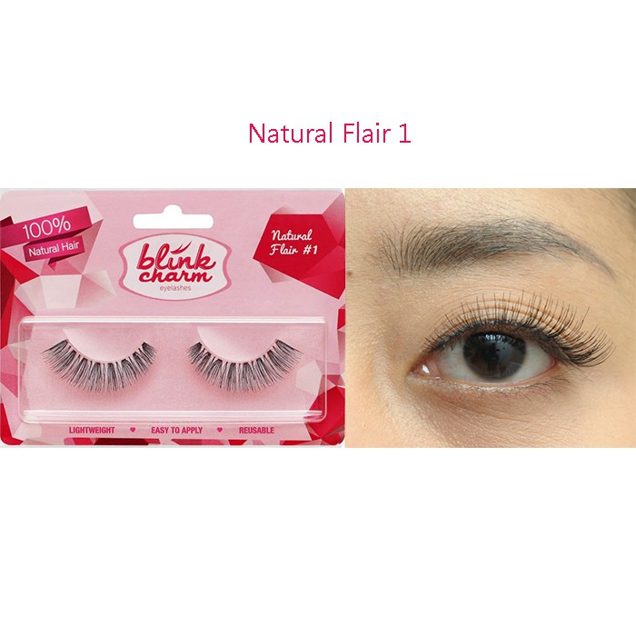 Blink Charm Eyelashes Natural Flair (Isi 1 Pasang/4 Pasamg) - Bulu Mata Palsu