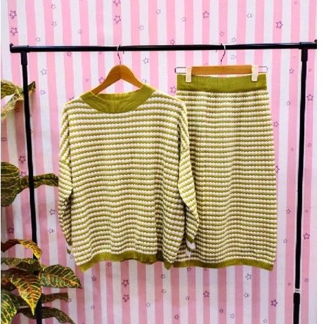 one set rajut/ rajut premium/rok rajut