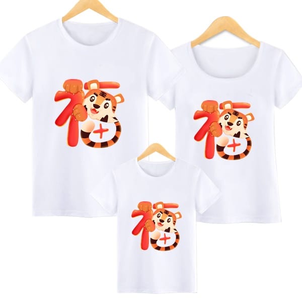 MYSTIQUE.ID-BAJU KAOS FAMILY SINCIA SHIO MACAN T-SHIRT LUCU DAN AESTHETIC