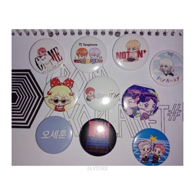 PIN CUSTOM (MIN. 12pcs) PIN PENITI CUSTOM 44 mm Anime | Kpop | Gambar Bebas