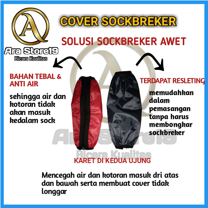 Sarung shock breaker dan cover shock belakang Motor Universal Bahan Nylon Anti Air