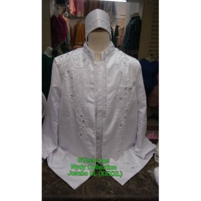 Beskap Jumbo XXXL (4L) dan XXXXL (5L) Payet Pengantin Jumbo