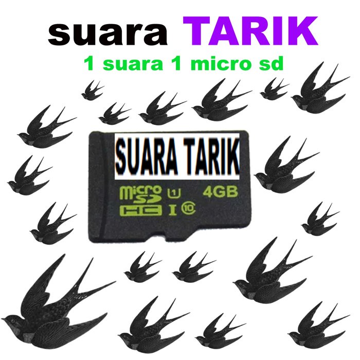 SUARA PANGGIL, TARIK, INAP BURUNG WALET ORIGINAL 3 SUARA 3 micro sd masing&quot; 4gb