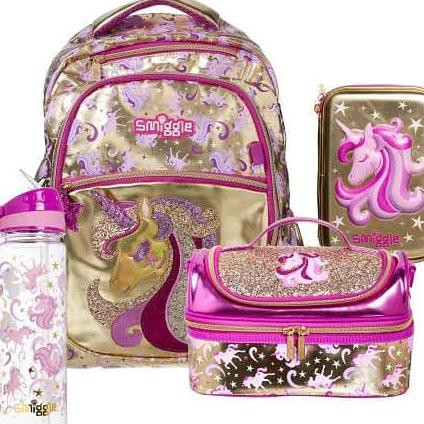 ❤️ NYICIL TAS ANAK PAUD❤️ SMIGGLE GOLD UNICORN SET ORIGINAL SALE ,RANSEL SMP RANSEL