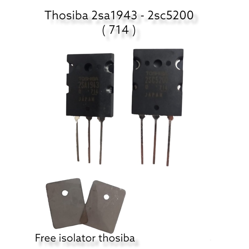 Jual TRANSISTOR FINAL TOSHIBA 2SC5200 2SA1943 2sc 5200 2sa 1943 714