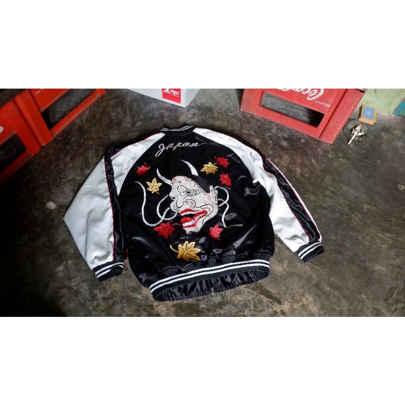 Jaket Sukajan Oni Head Murayama Fanmade no Tag Size L