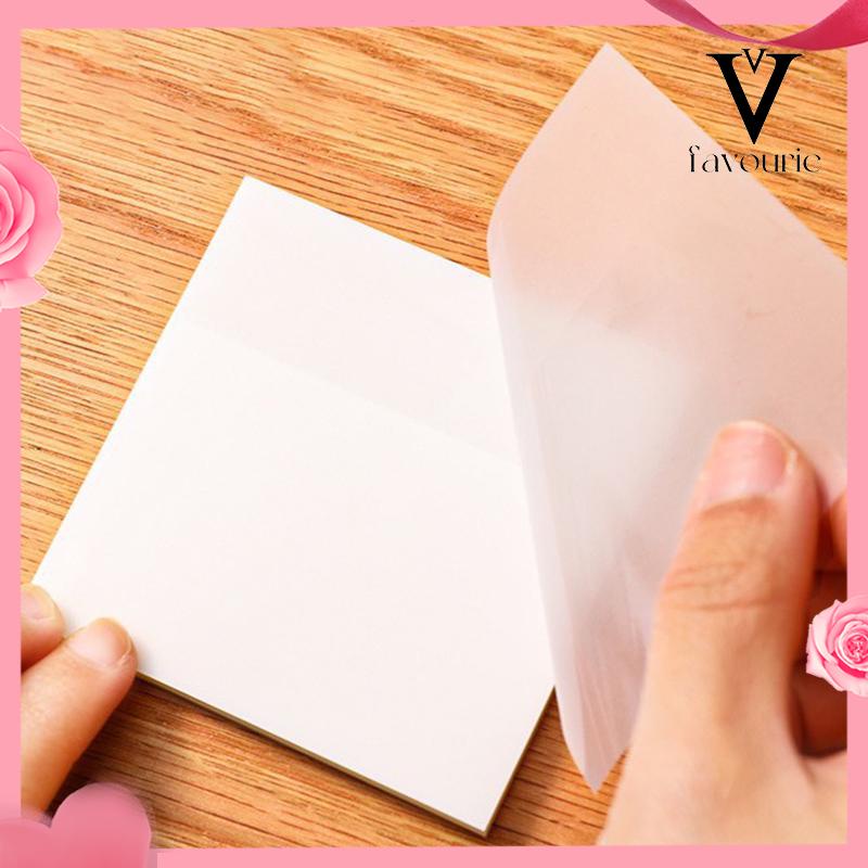 [COD]1 note Buku saku stiker Alat Tulis PET/Transparan Tahan Air Catatan Tempel Untuk Kantor/Sekolah-FA