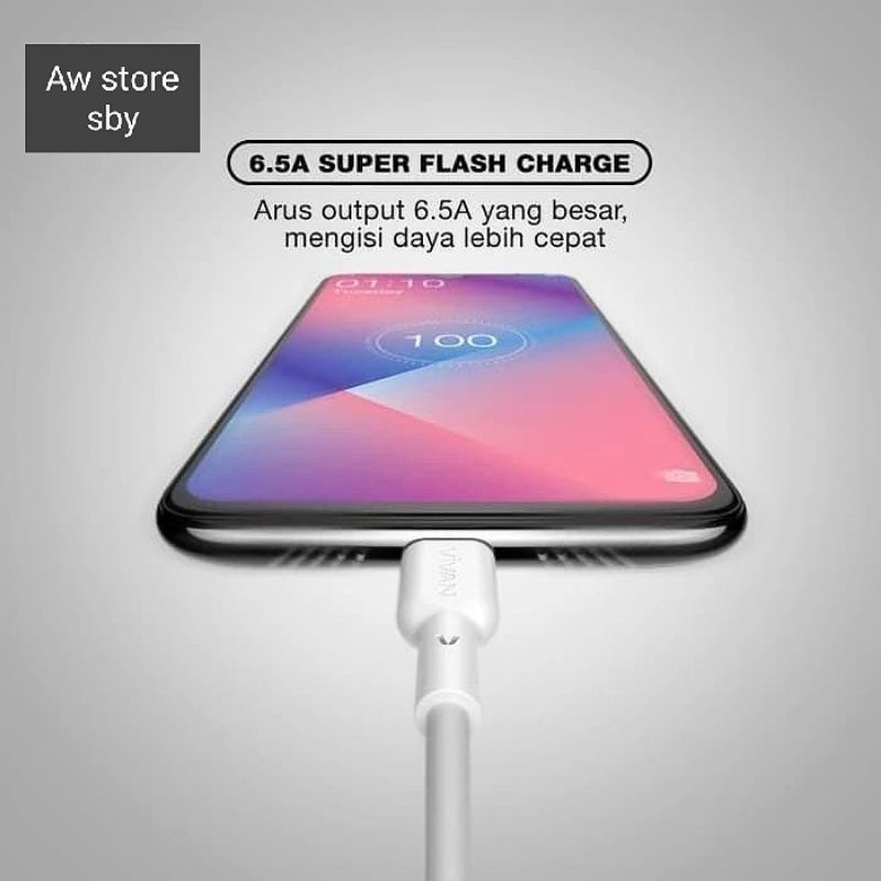 [VIVAN] Kabel Data Type C 65W Super Flash Charge 6,5A Cable Usb type C Quick Charge Super Vooc 65W V-QC