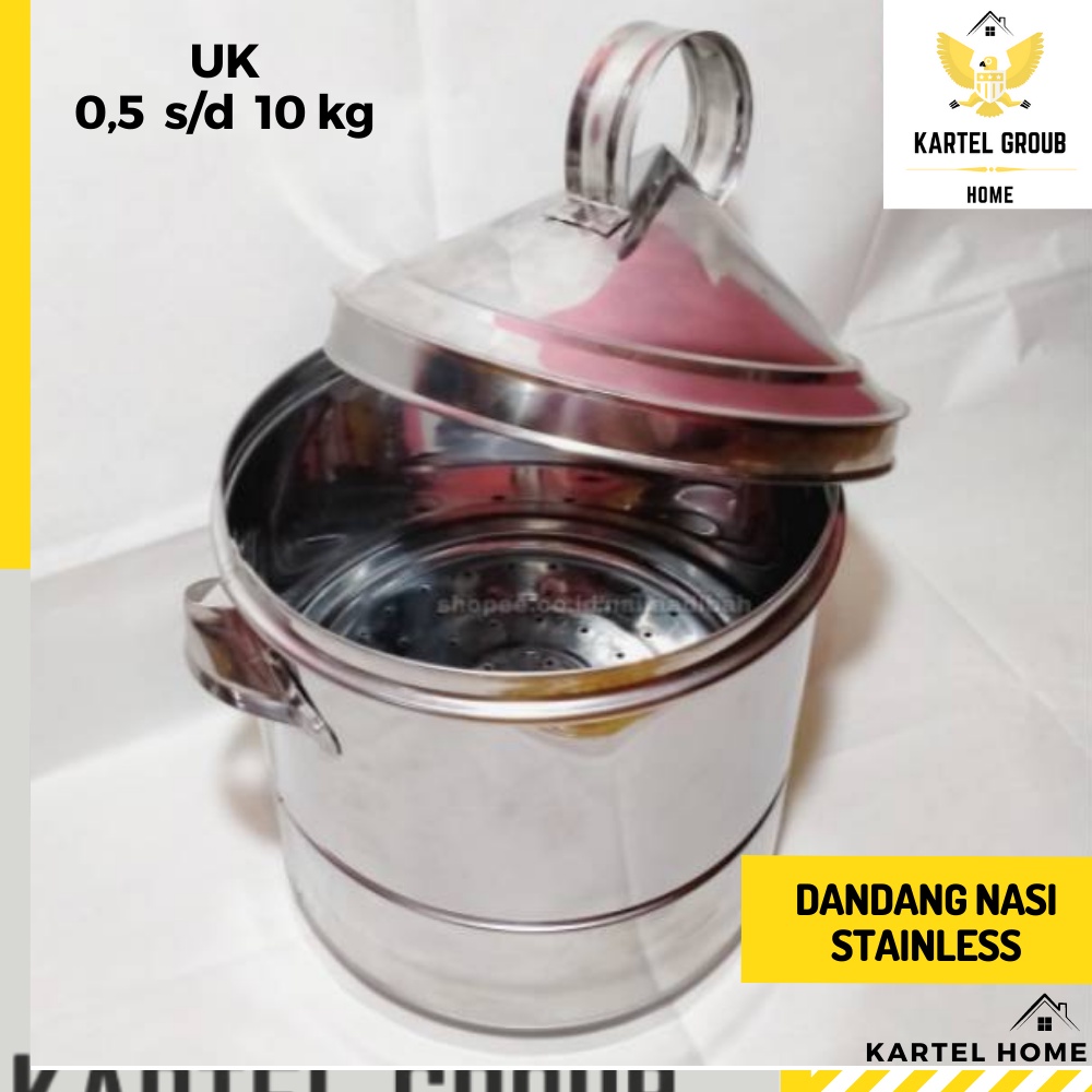 HOME Dandang Nasi Sablukan Stainless Ukuran (0,5 - 3) kg