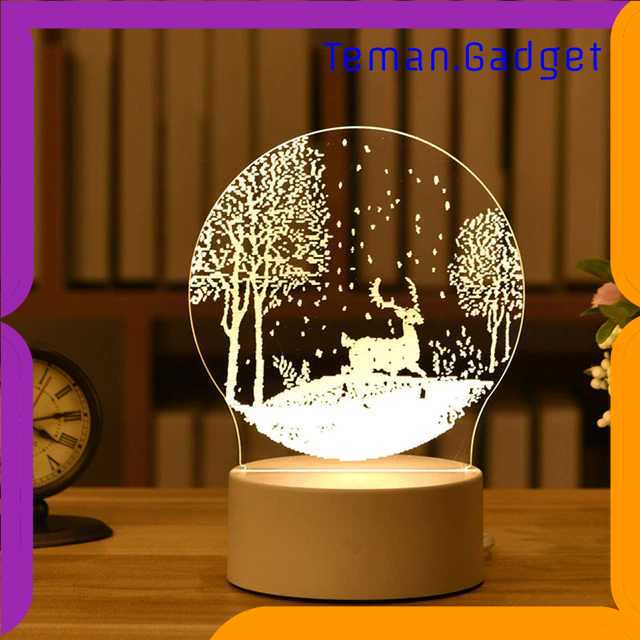 TG-DHA KERST Lampu Tidur 3D LED Transparan Warm White - Z-584