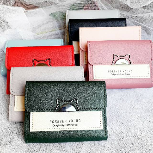 Dompet Wanita Forever Young Lipat Kecil Kucing LOD047