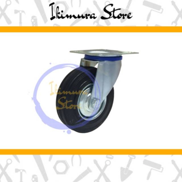 Roda Caster Hitam Swivel 5 inch