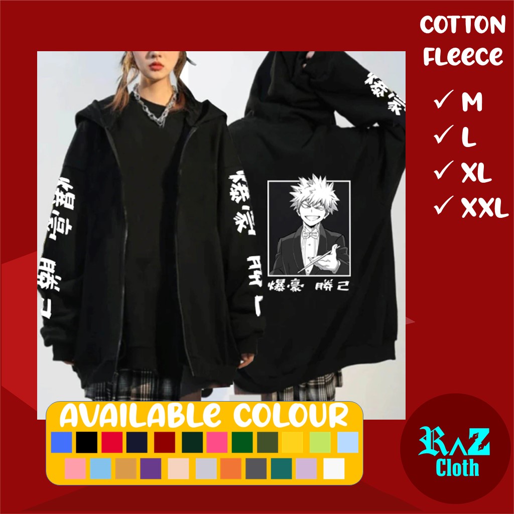 HOODIE JAKET RESLETING KATSUKI BAKUGOU MHA MY HERO ACADEMIA SWETER WANITA CEWEK
