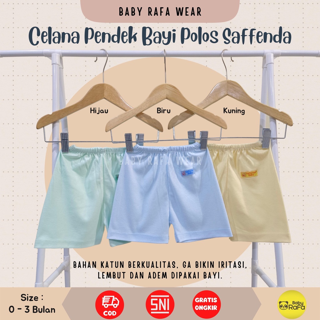 Celana Bayi Pendek Polos size S merk SNI Saffenda