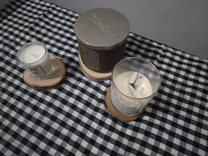 Tatakan 11-12 Cm Coated Kayu Besar Natural Wood Coaster Diameter