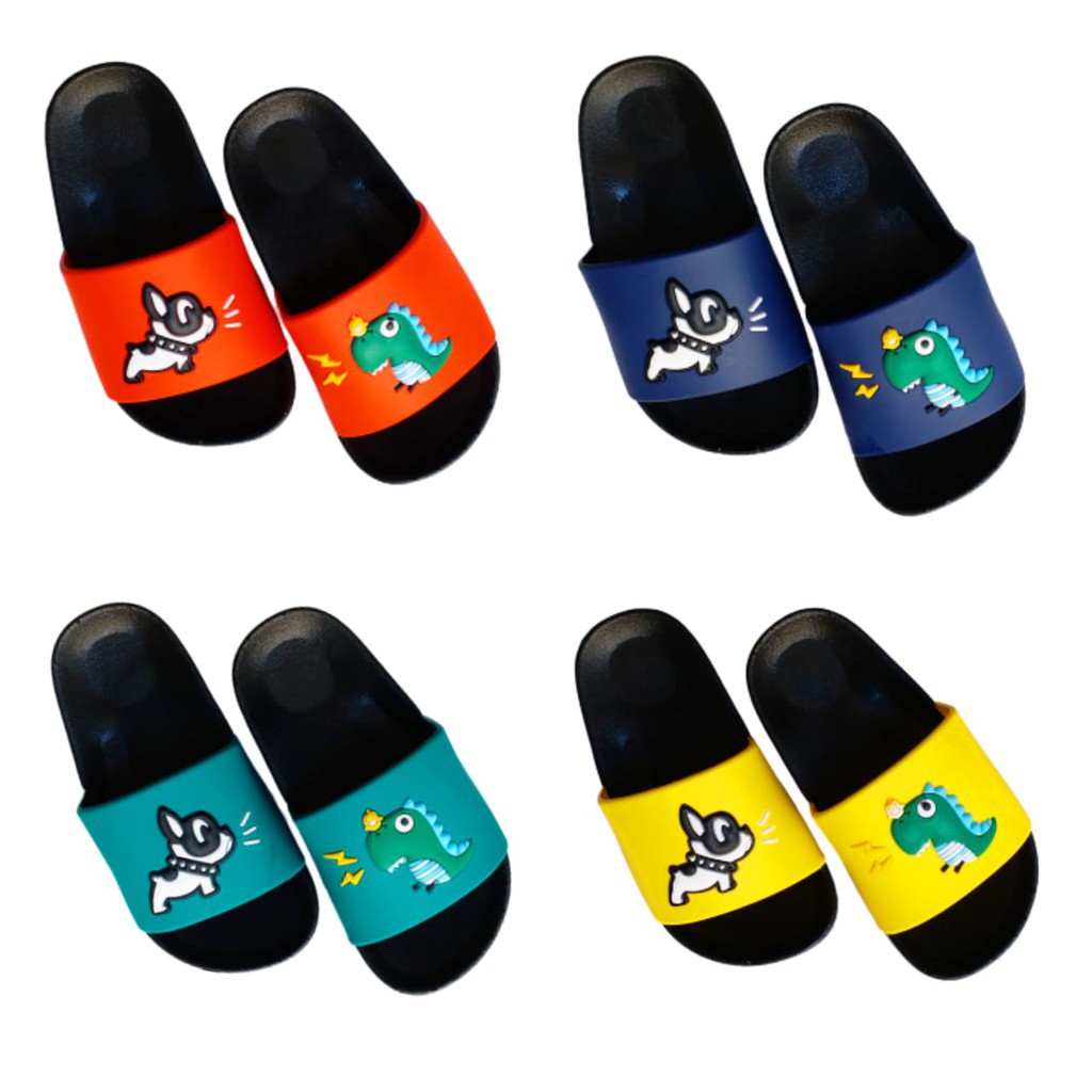 LittleAaron SANDAL DINO Sandal Anak Selop Karet Import Berkualitas 1-8 Tahun Sport Termurah Sendal Bayi Anak Cewek Cowok