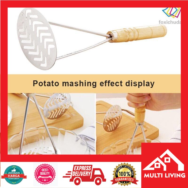 Penghancur Kentang / mash potato - Buah Manual Bahan Stainless Steel