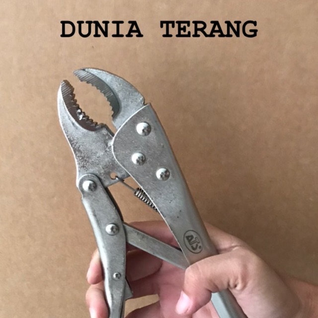 Tang Buaya ATS Bengkok 10 in- Curved Locking Pliers 10 in - Vise Grips 10’’ Tang Jepit Grip Vice