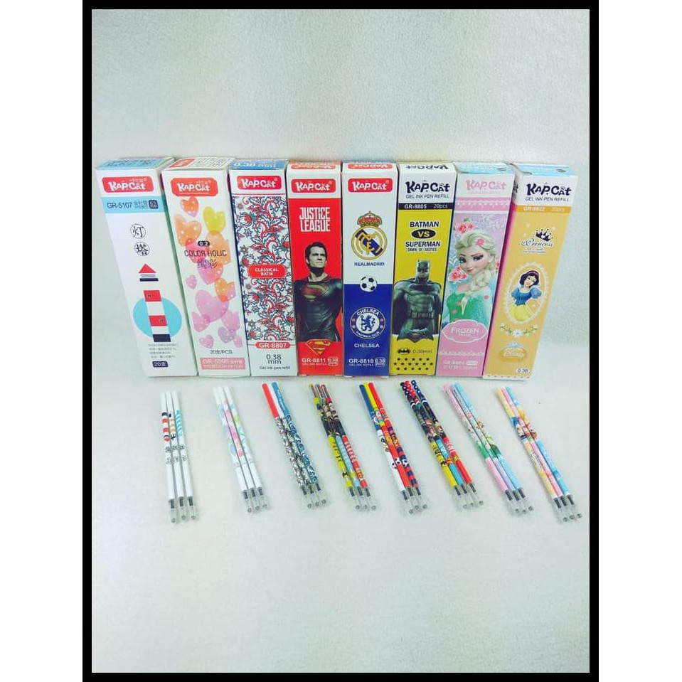 

REFILL (ISI ULANG) BOLPEN GEL MERK KAP CAT ISI 20 PCS