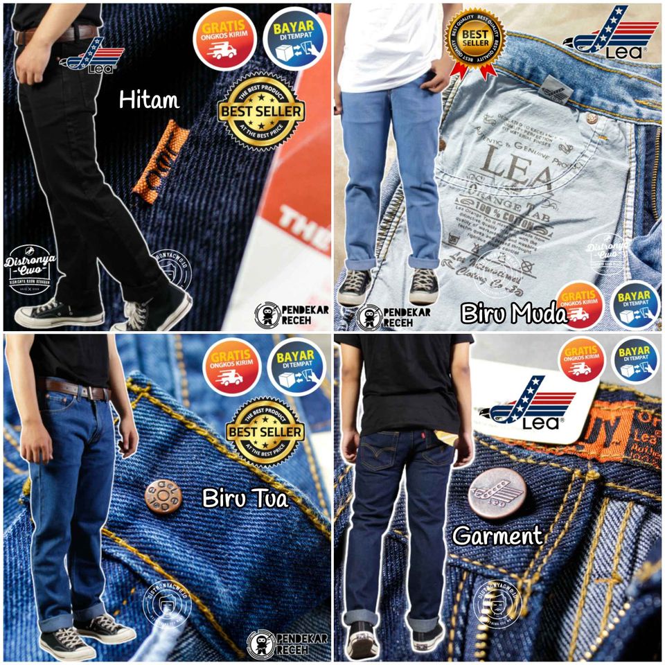 PROMO TERBARU !! CELANA LEA ORIGINAL PREMIUM JEANS PRIA STANDAR REGULER // CELANA PANJANG PRIA // CELANA JEANS STANDAR