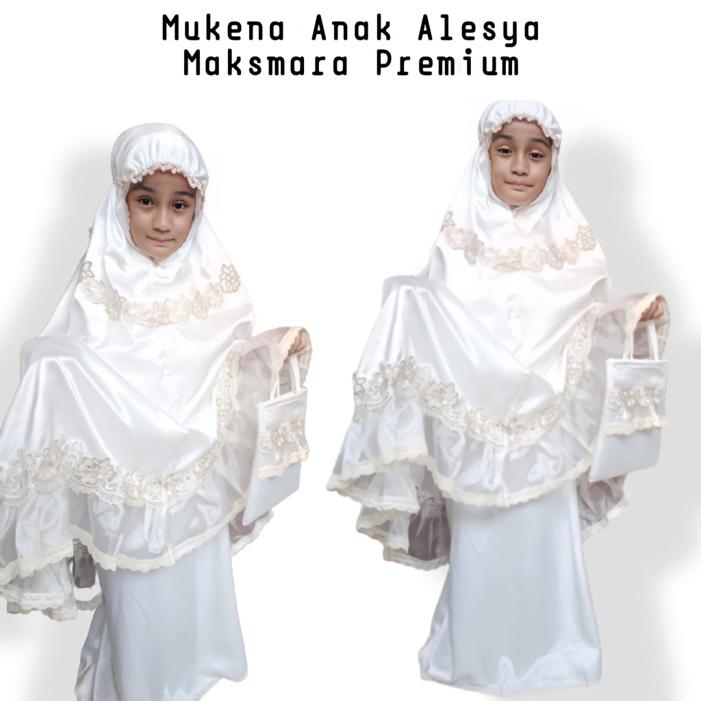 Mukena Anak Renda Alesya Bahan Maksmara Premium/Terlaris/Bisa Bayar di Tempat