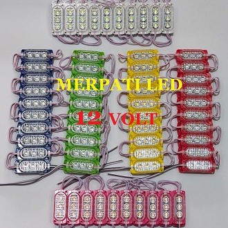 LAMPU LED STRIP MODUL 3 MATA BESAR SMD 6023 2835 12V 12 V VOLT 12VOLT WATERPROOF VARIASI ETALASE