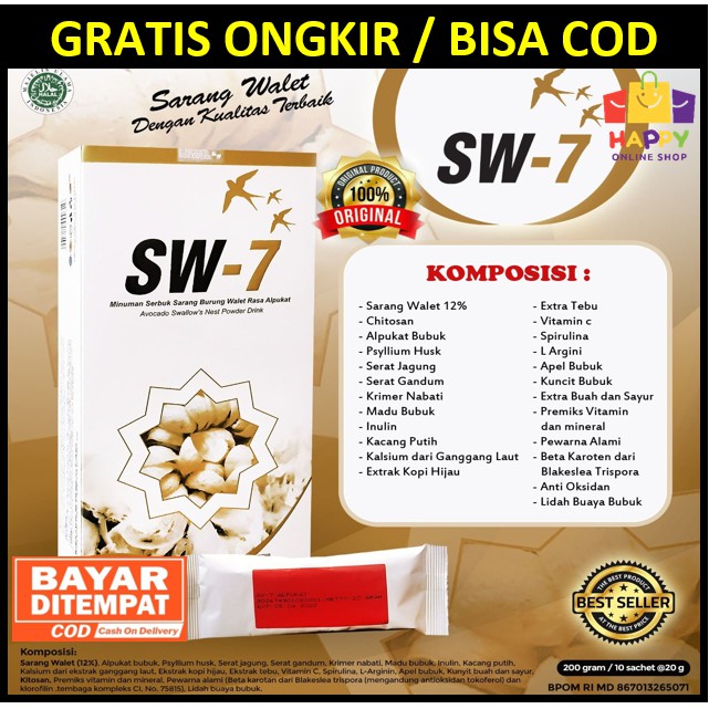 SW-7 Minuman SW7 Serbuk Sarang Walet SW 7 - Dijamin Original