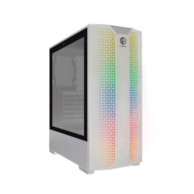 Cube Gaming Fresno WHITE - Tempered Glass Window, ATX, RGB