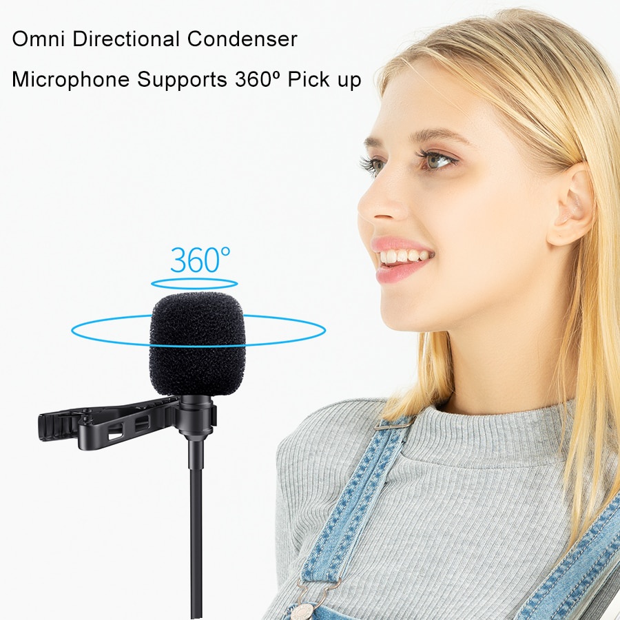 MAMEN Professional Lavalier Microphone Clip Portable 3.5mm - KM-D1