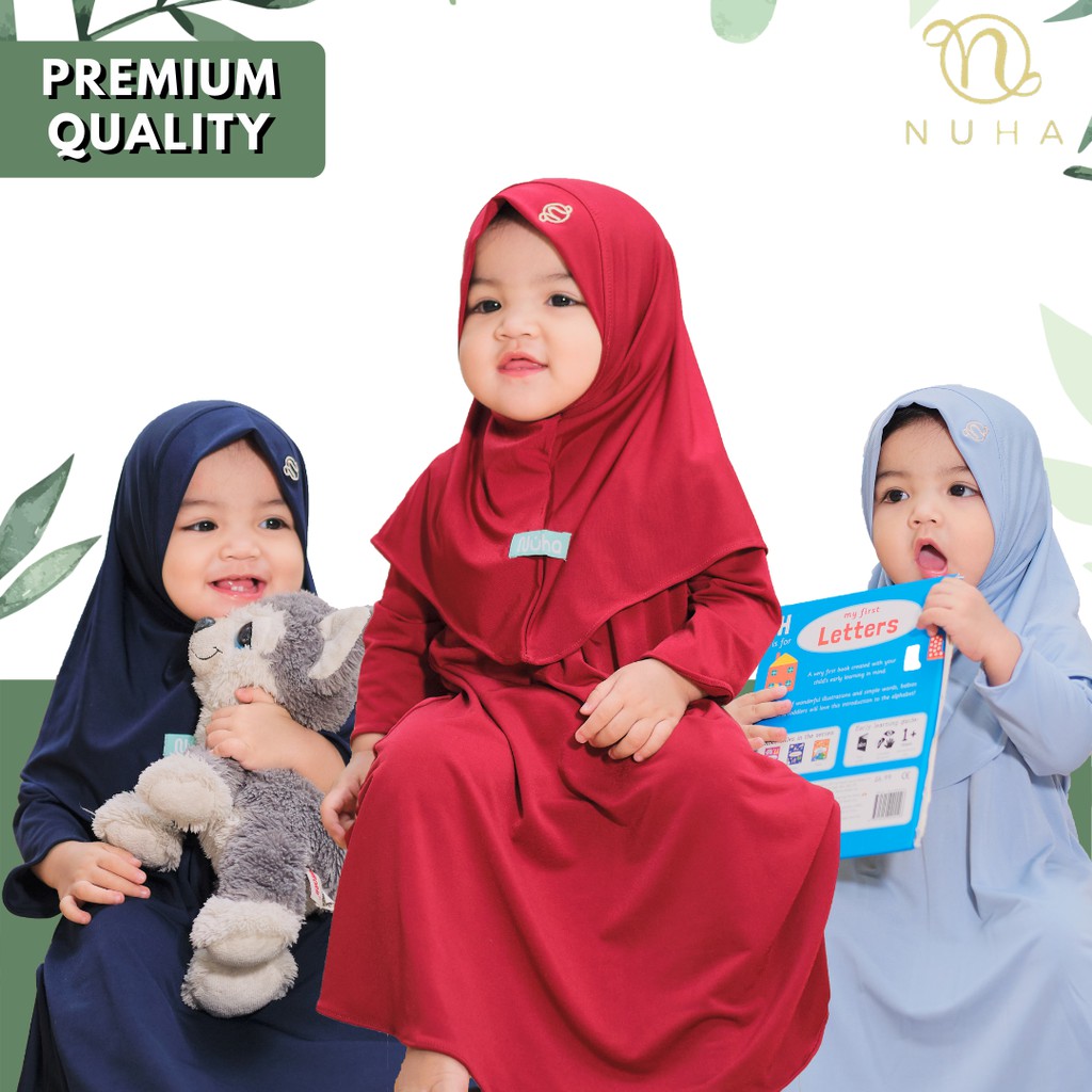 Baju Gamis Bayi Perempuan Umur 0 6 Bulan Sampai  Umur 1 2 3 4 Tahun Baju Muslim Daily By Nuha D3N