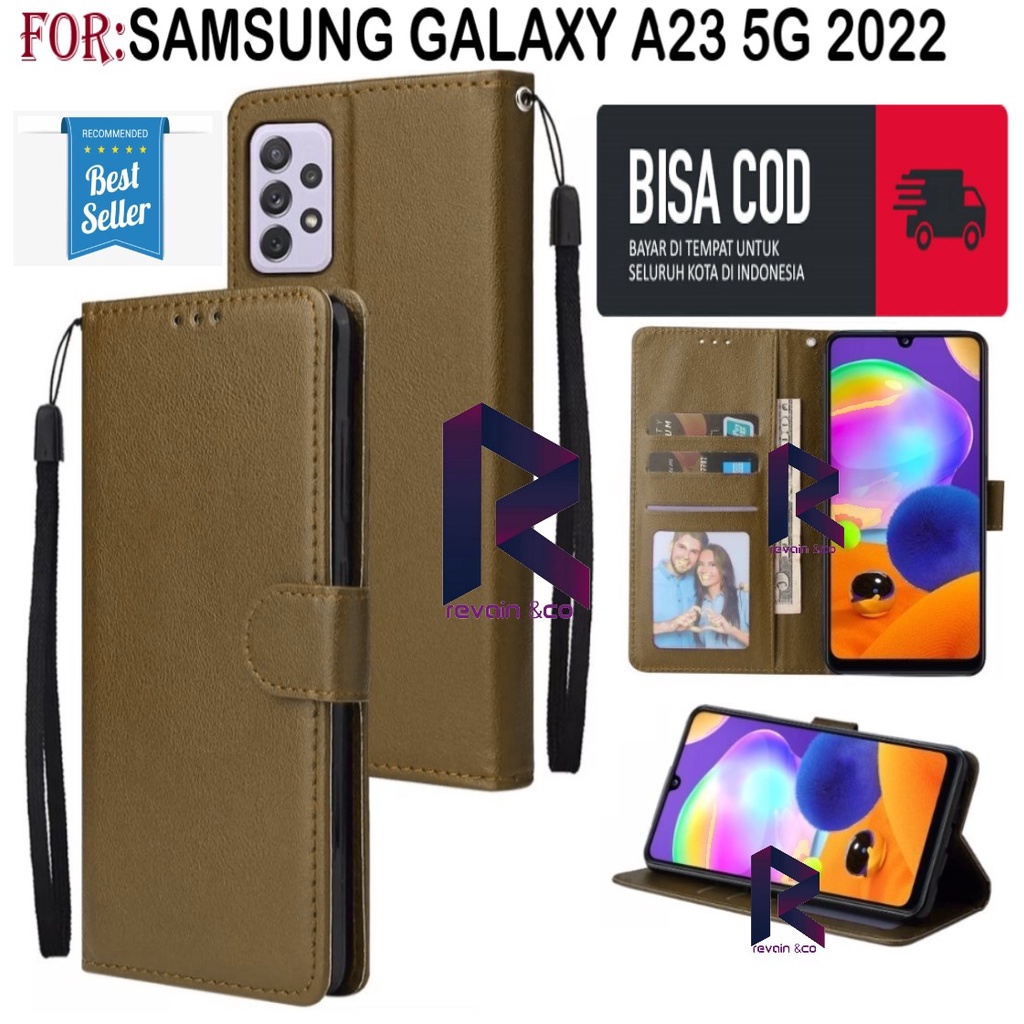 NEW SAMSUNG GALAXY A23 5G 2022 CASE FLIP WALLET LEATHER KULIT PREMIUM SARUNG BUKA TUTUP FLIP CASE SAMSUNG A23 5G