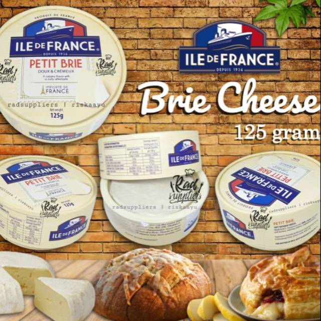 Ile De France Brie Cheese 125gram Shopee Indonesia