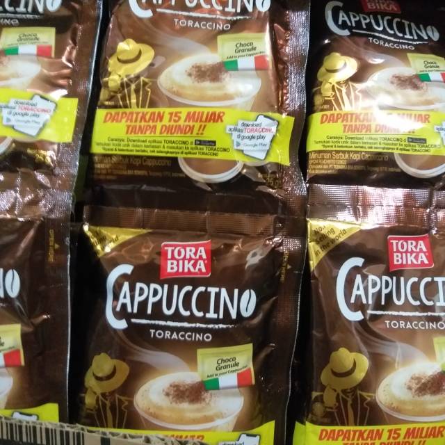 

Kopi torabika capucino 1 rt isi 10 bks x 25 gr