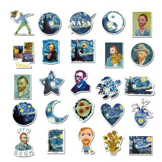 40Pcs / Set Stiker Motif Bunga Matahari Van Gogh Anti Air ...