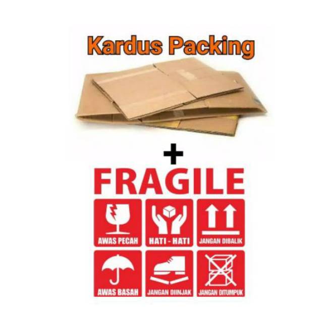 

Kardus Packing + Sticker Fragile / Kardus Murah