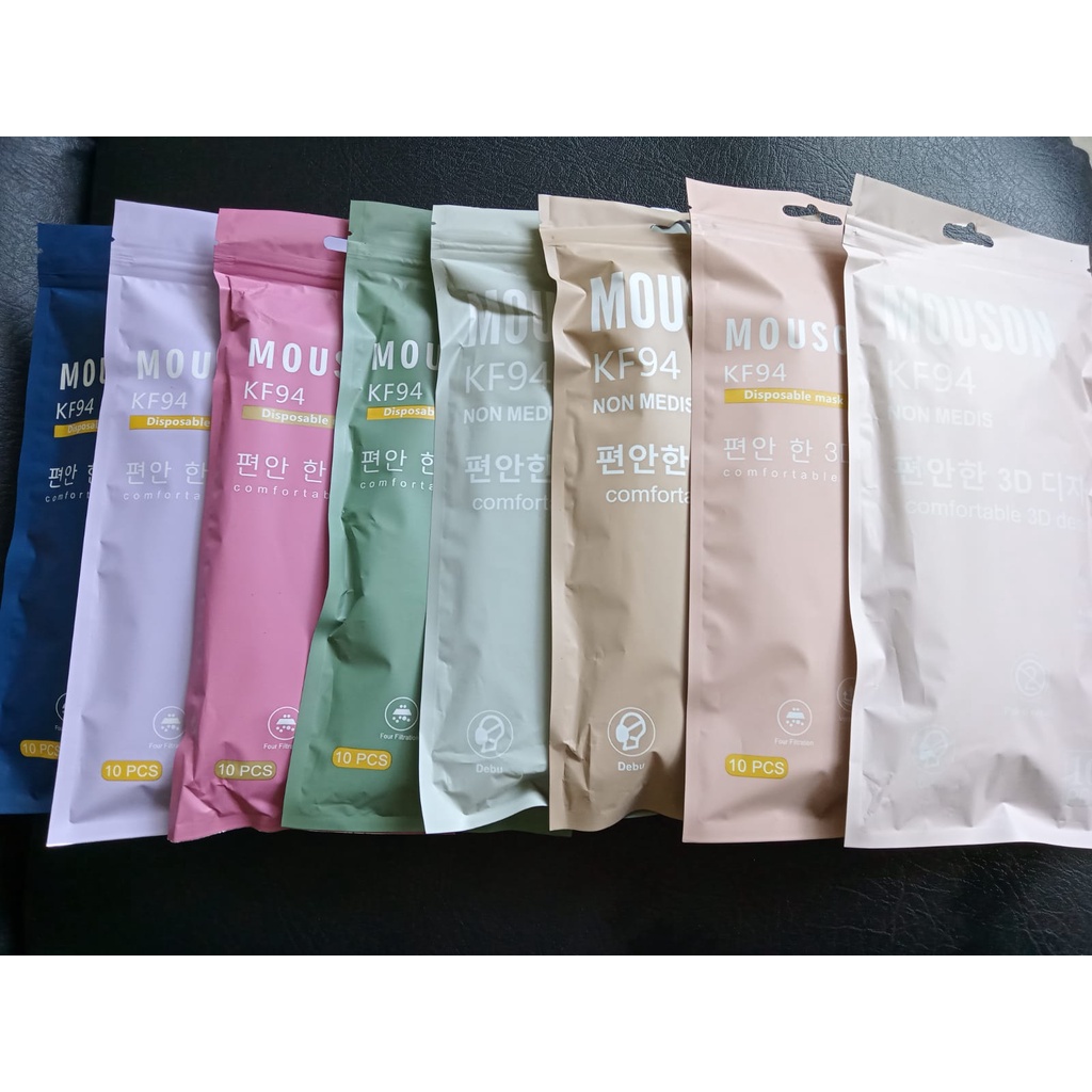 MASKER KF94 MOUSON WARNA 4PLY 10 PCS