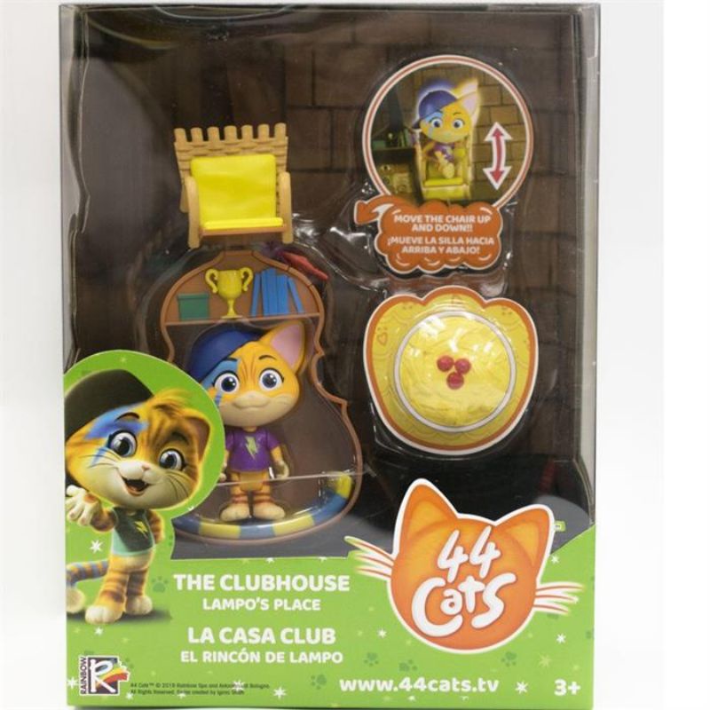 44 Cats The Clubhouse Lampo's Place Playset / Mainan Figure Miniatur Kucing Animal Pet Toys