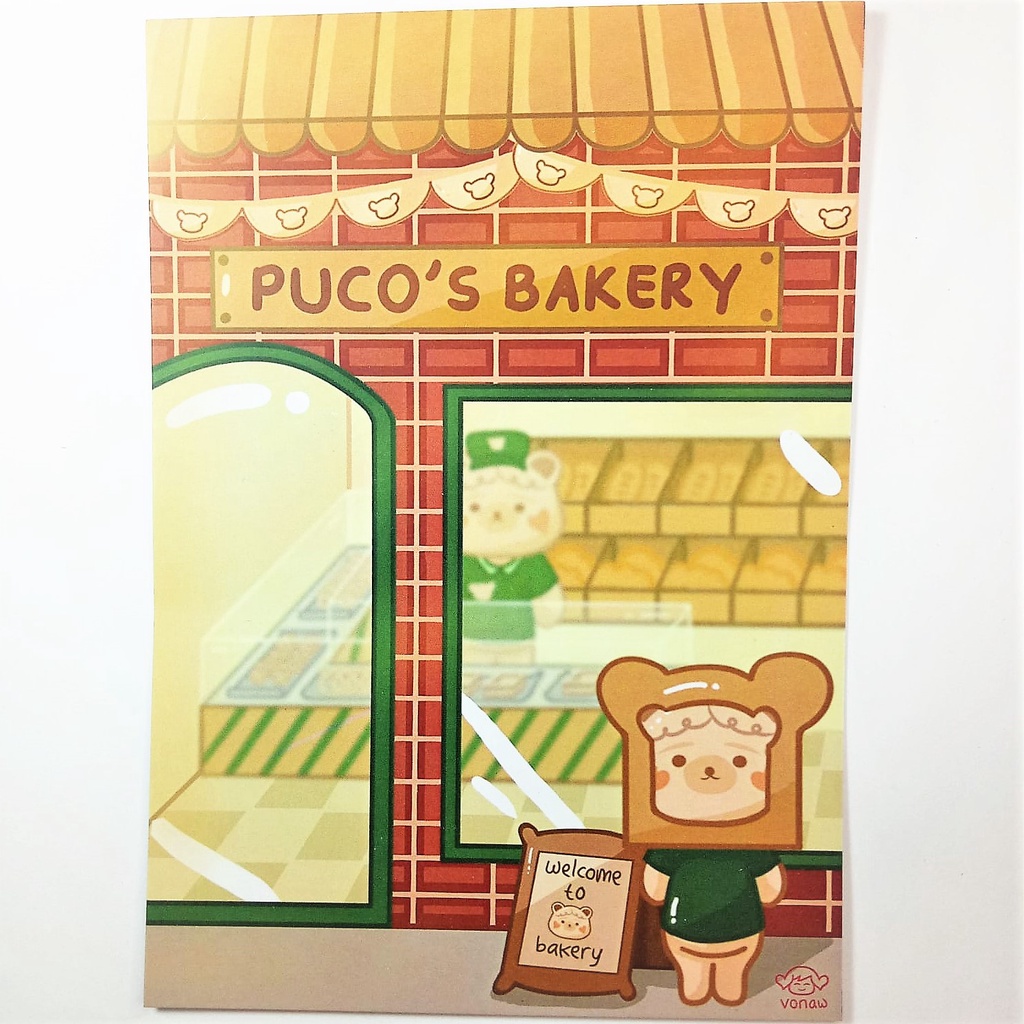 

PUCO'S BAKERY MAN ART PRINT | bear bakery