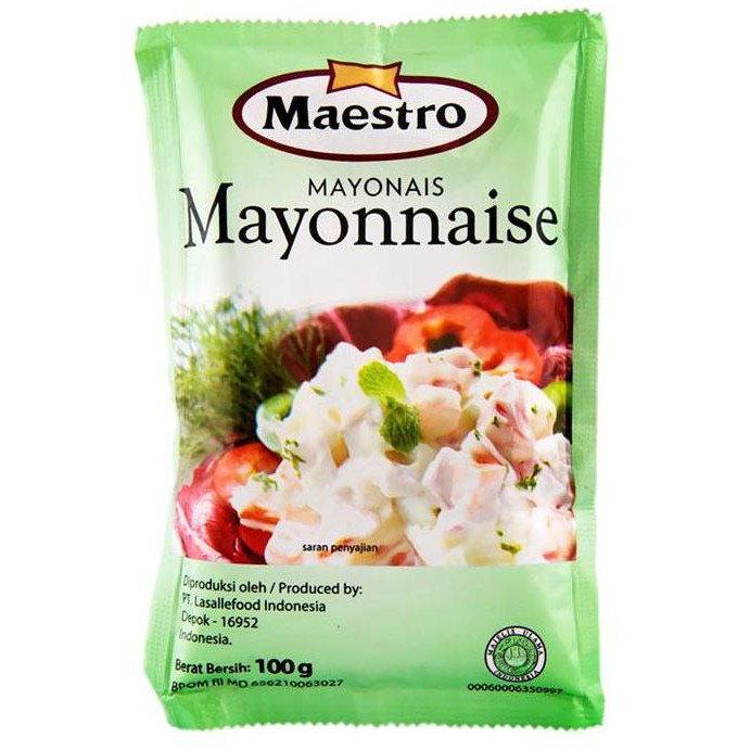 

Maestro Mayonaise 100gr - Mayo Maestro 100 gr