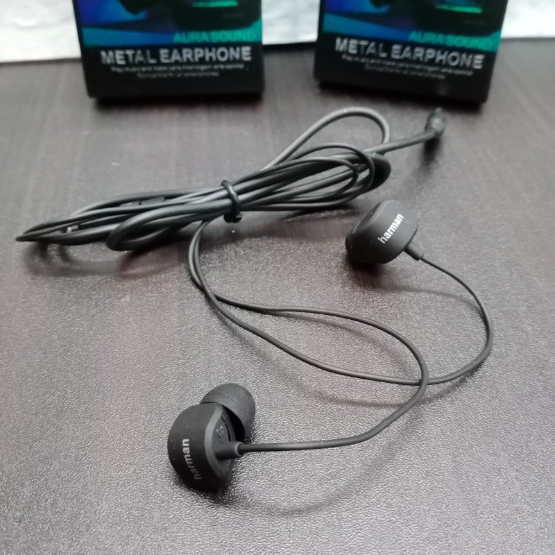 HEADSET HARMAN KARDON AURA SOUND METAL EARPHONE HF HARMAN SUARA BAGUS BASS