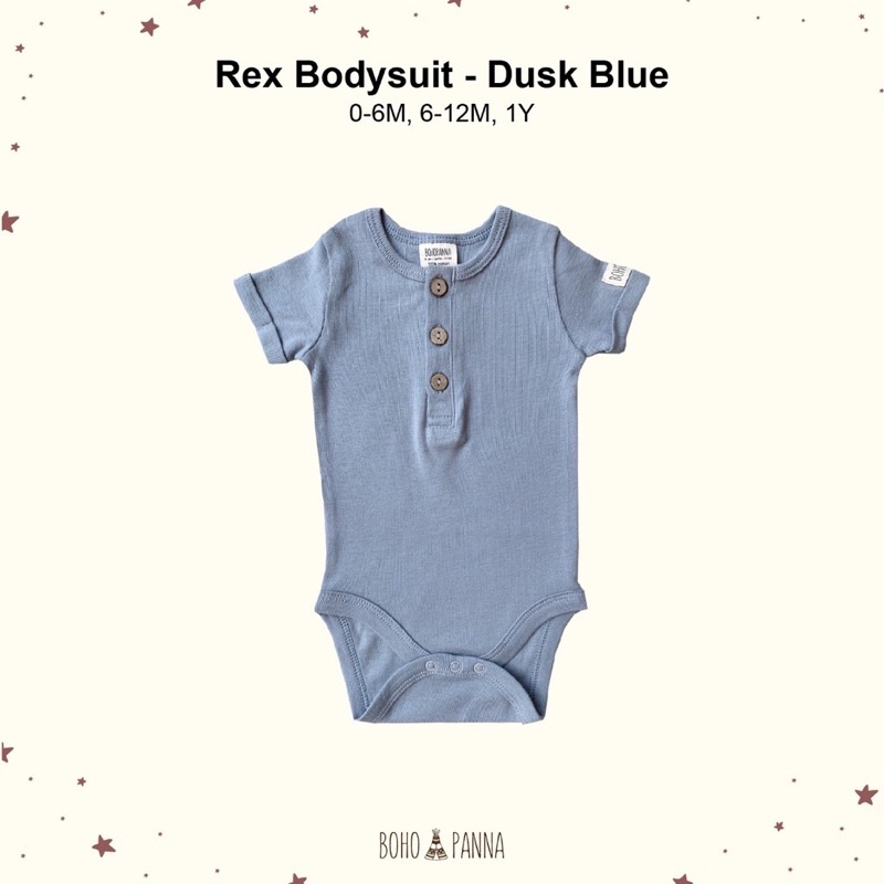 BOHOPANNA / BOHOBABY REX BODYSUIT jumper jumpsuit playsuit anak bayi-DUSK BLUE