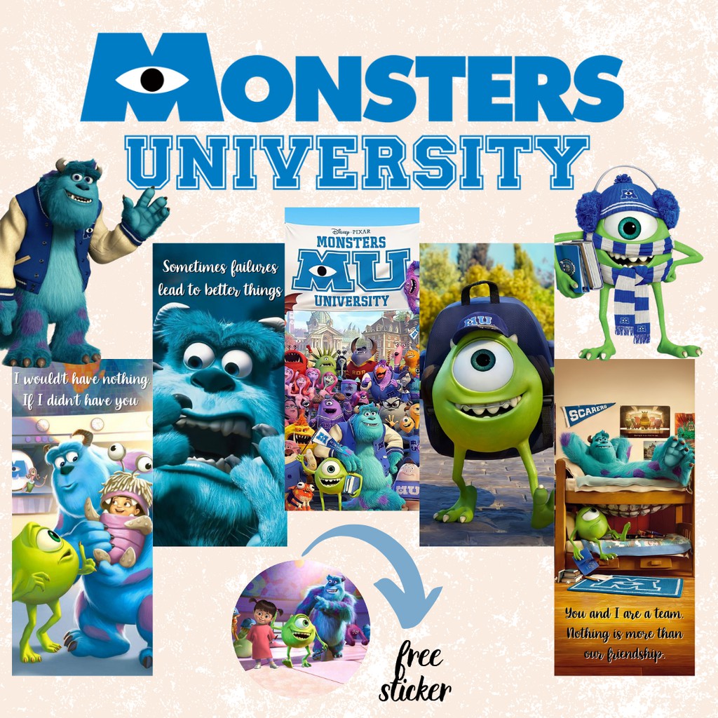 PEMBATAS BUKU MONSTER, INC || MONSTER, INC BOOKMARK HIGH QUALITY || 5PCS || Aesthetic bookmark