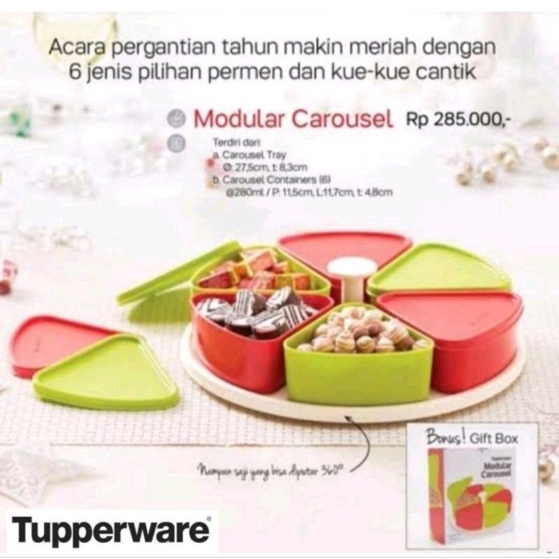 Modular Carousel tupperware/tempat kue